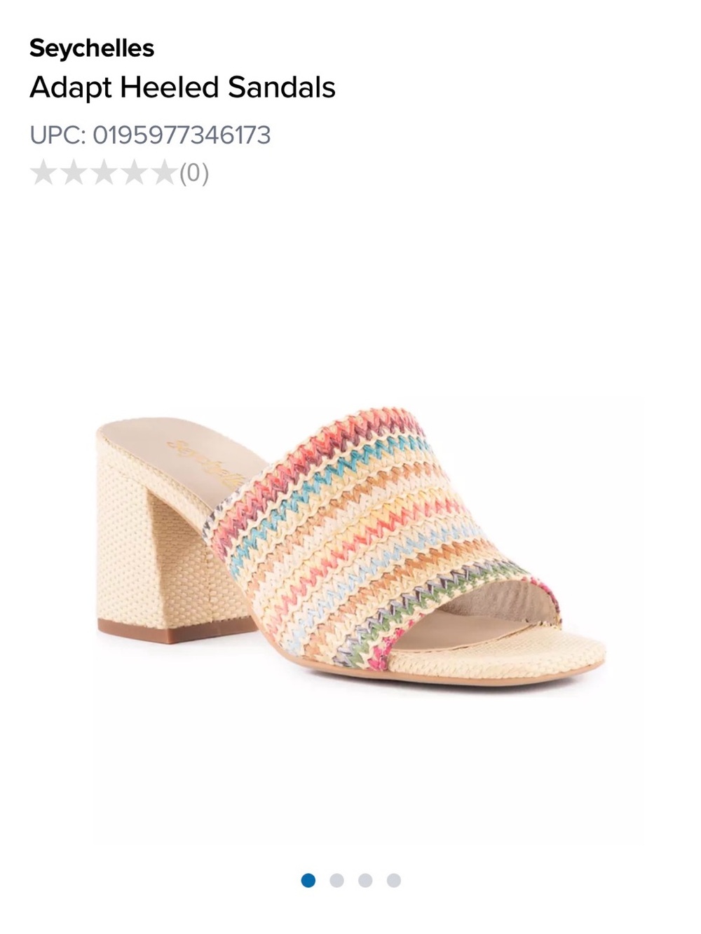 Seychelles Multi-Stripe Woven Block Heel Sandals